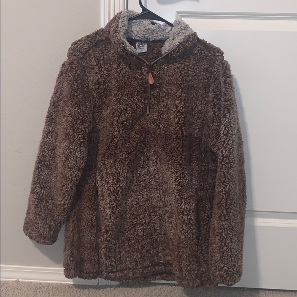 half zip sherpa